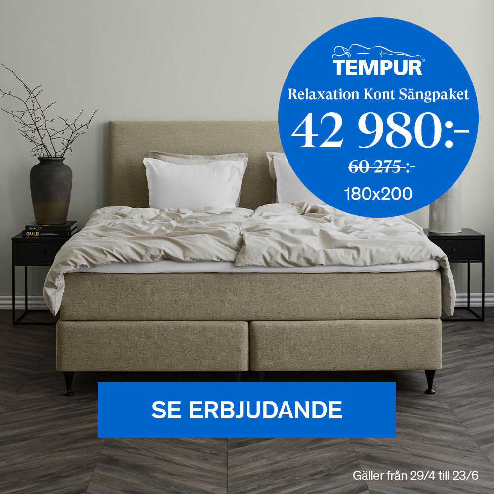 Tempur Relaxation Kontinental Sängpaket 42 980:-
